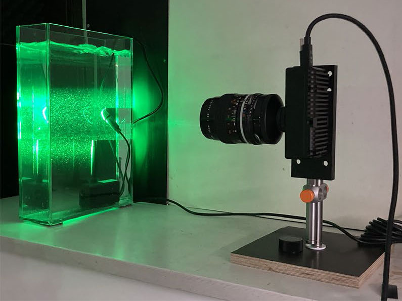 EBV-imaging-setup Imaging in inertial focusing devices