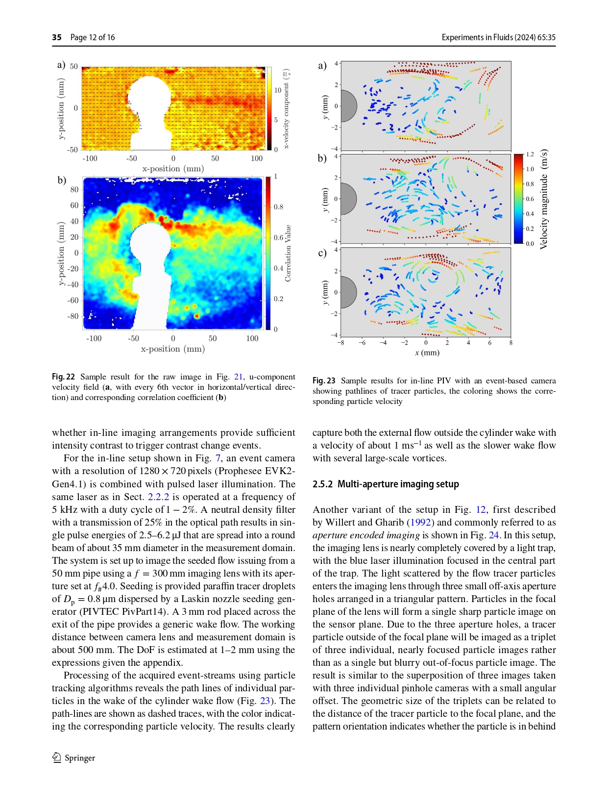 Feasibility study of in line particle image velocimetry Feasibility study of in-line particle image velocimetry